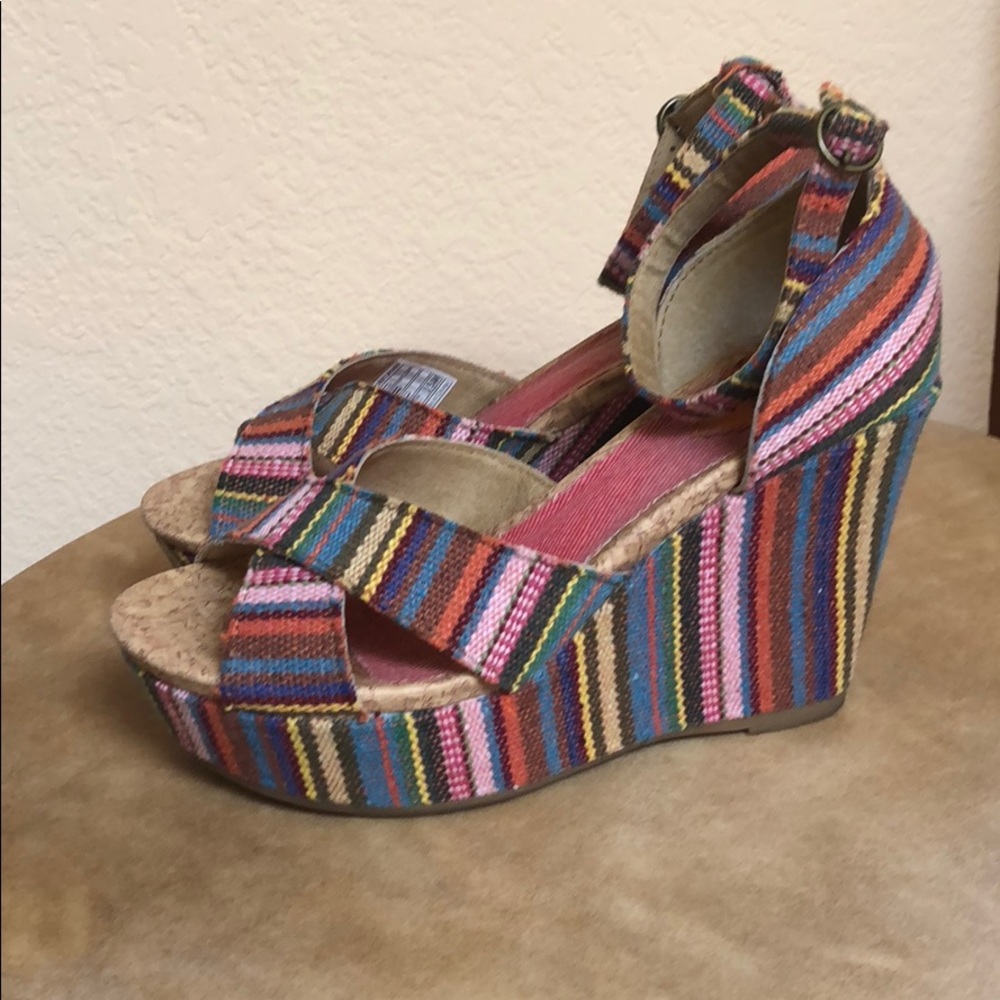 Rocket Dog cloth wedge sandals